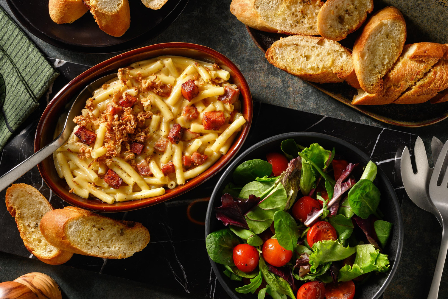 Sirloin Steak and Triple Cheese Chorizo Mac and Cheese