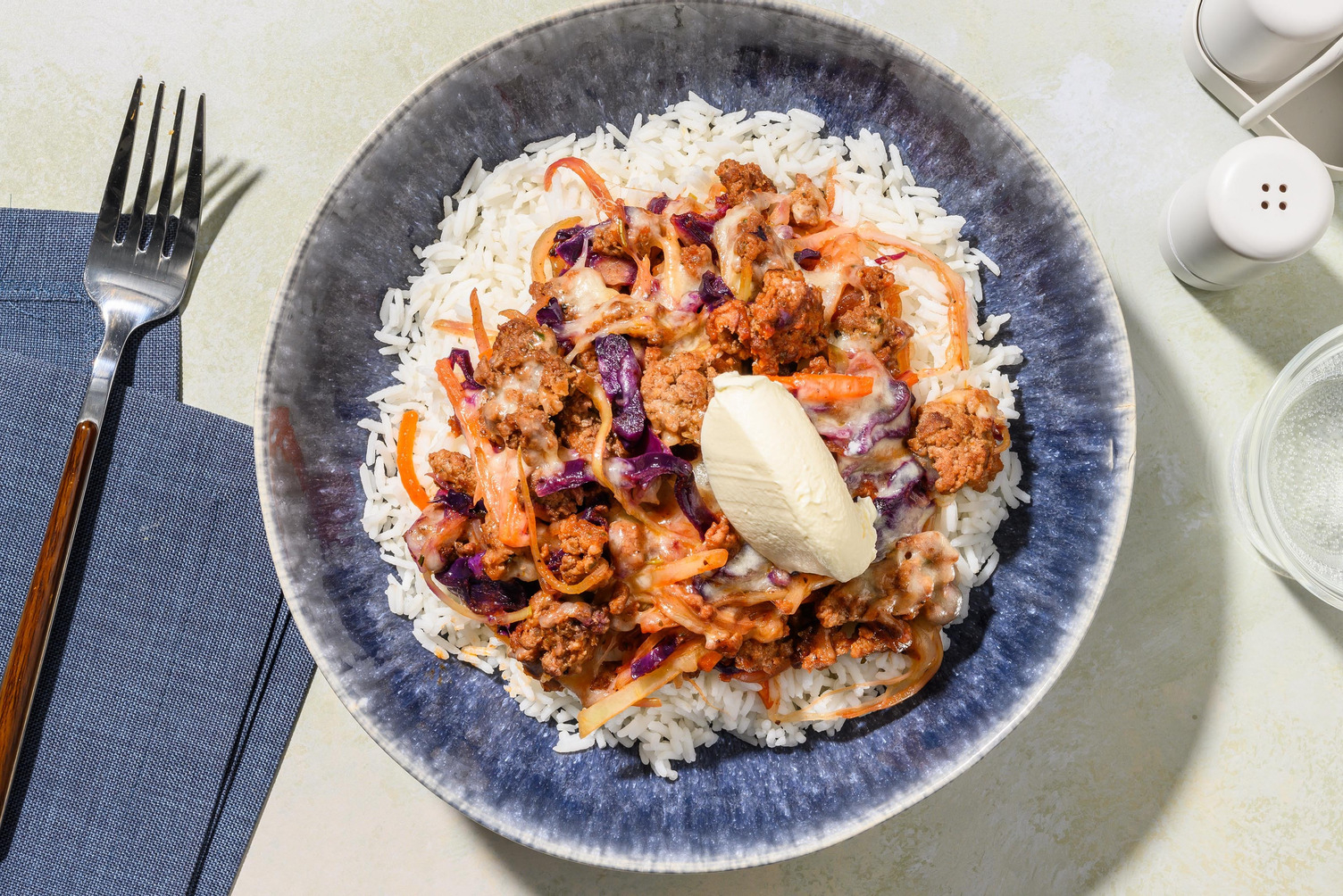 Käsige Hackpfanne Tex-Mex-Style