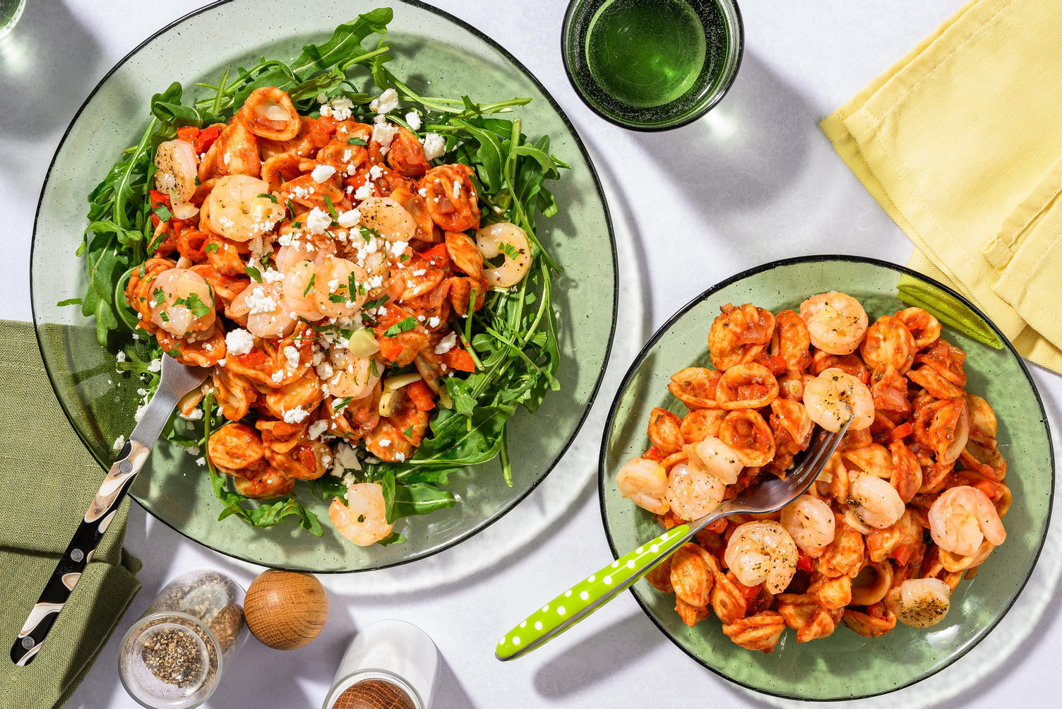 Approuvé par les enfants : Orecchiette aux crevettes à l'ail