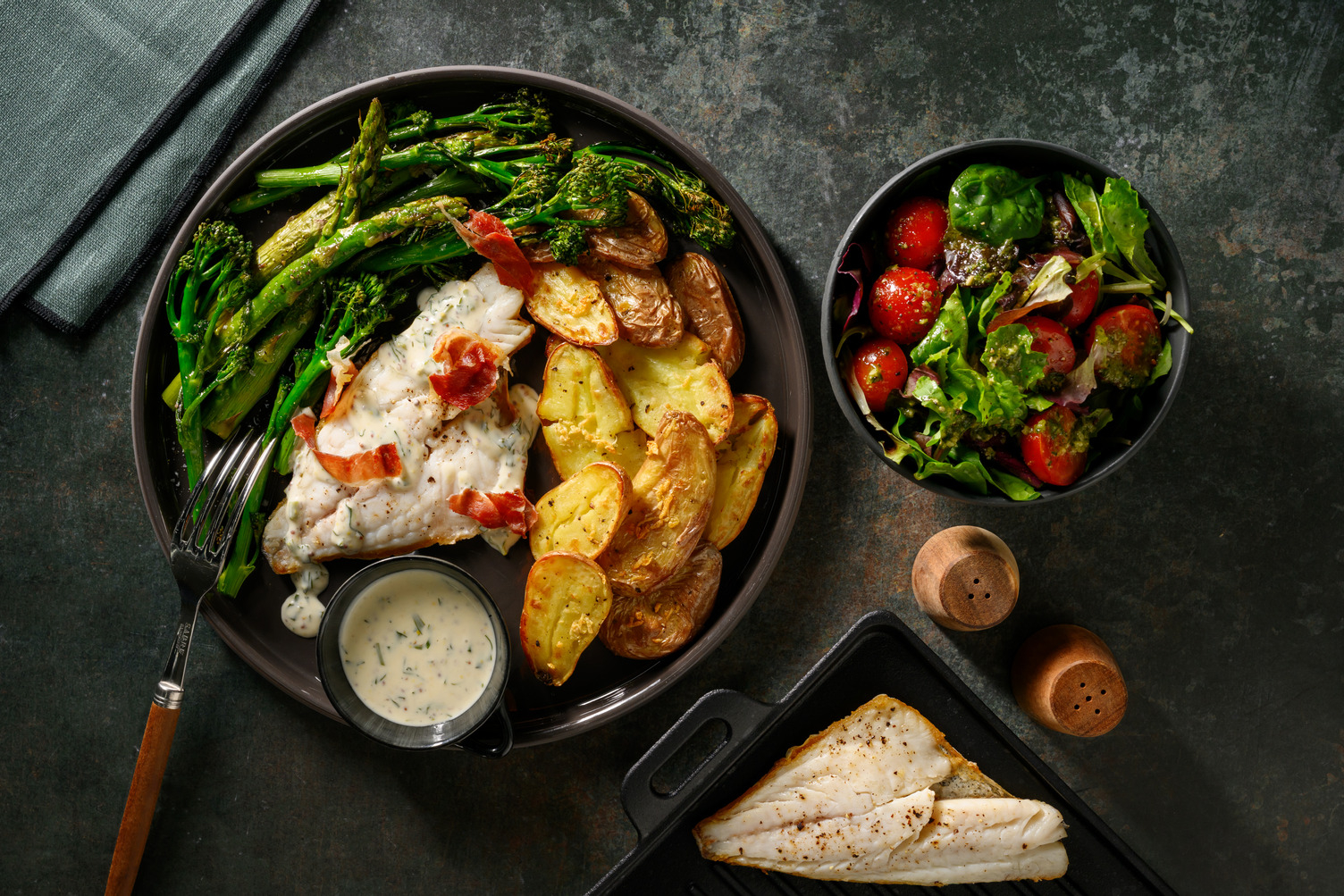 Pan-Fried Sea Bream and Serrano Shards