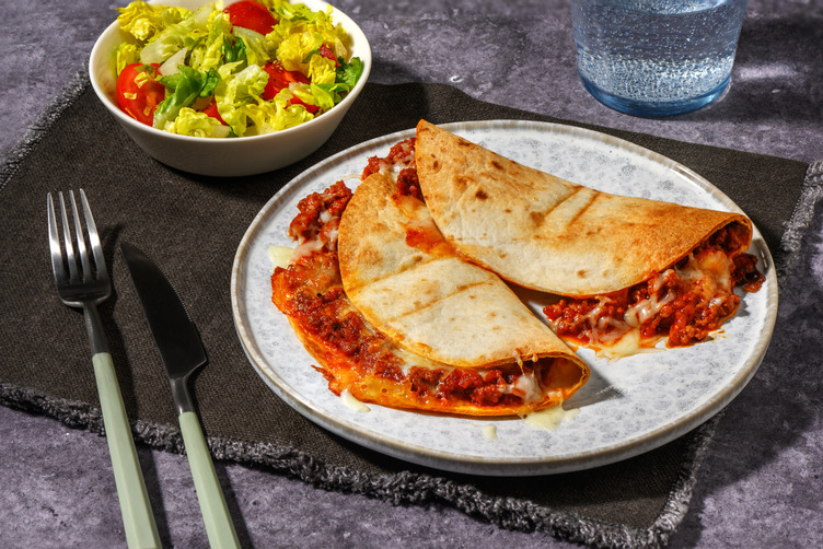 Double BBQ Beef and Pork Quesadillas Rapidas