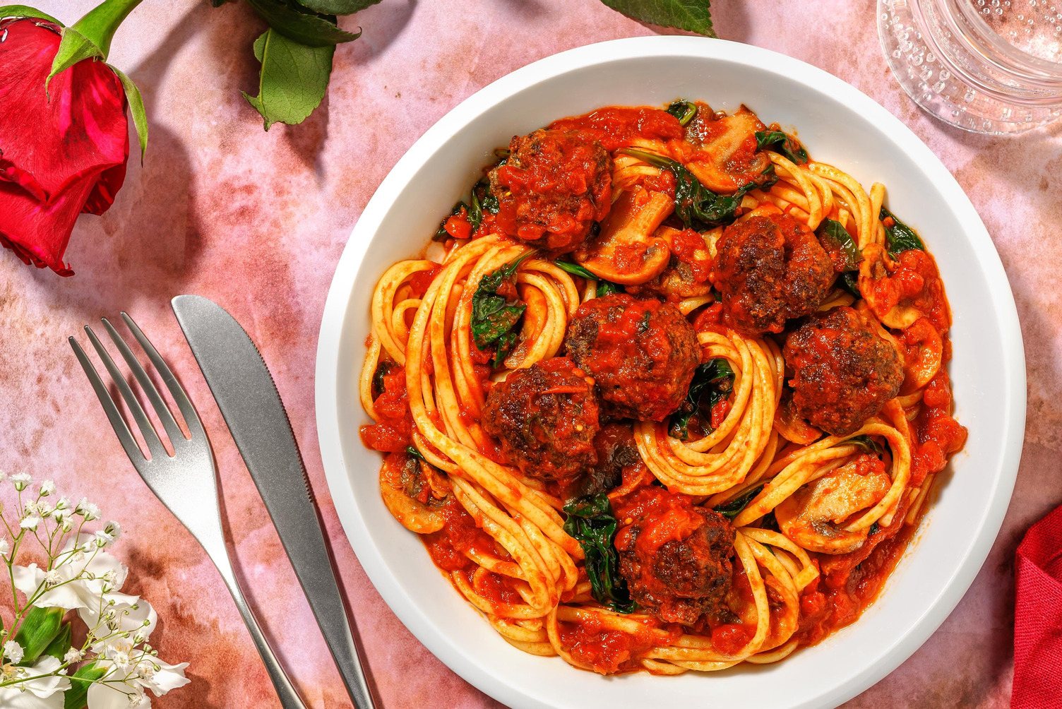 Herby Meatballs and Lover's Linguine
