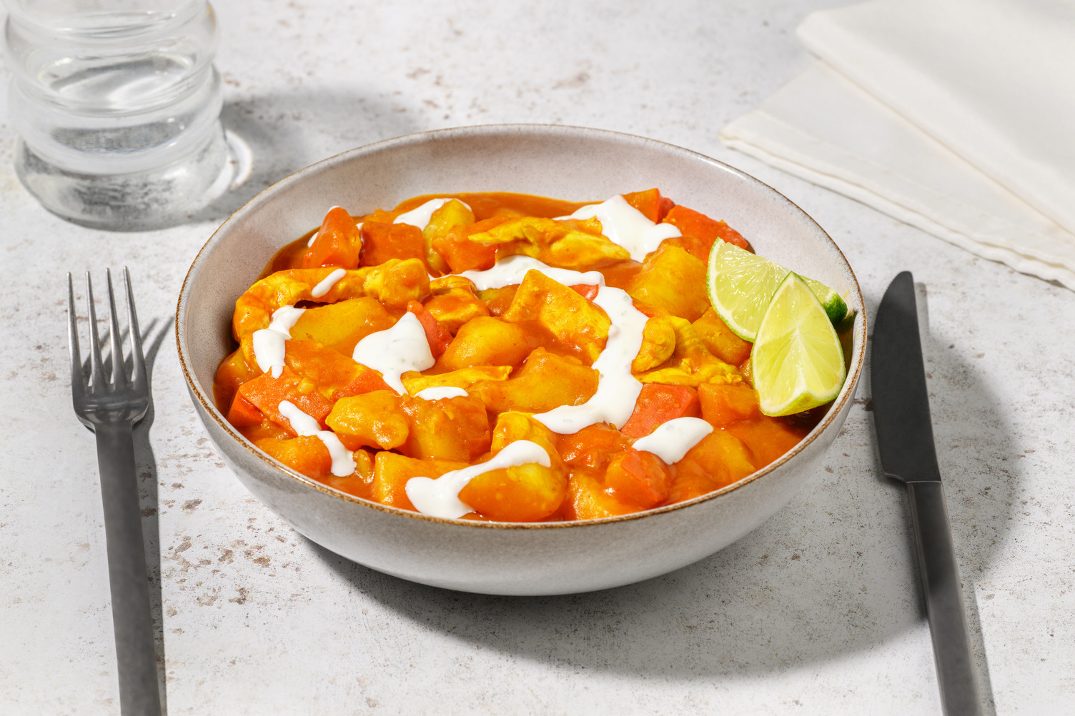 Rotes Poulet-Kürbis-Curry