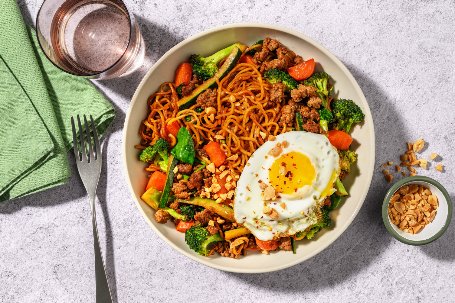 Kecap Beef-Pork & Veggie Noodle Bowl