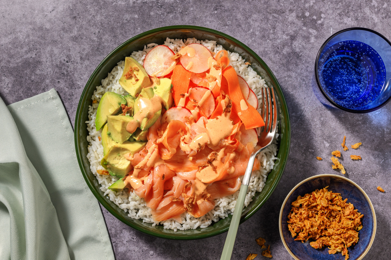 Smoked Salmon and Avo Poke Bowl