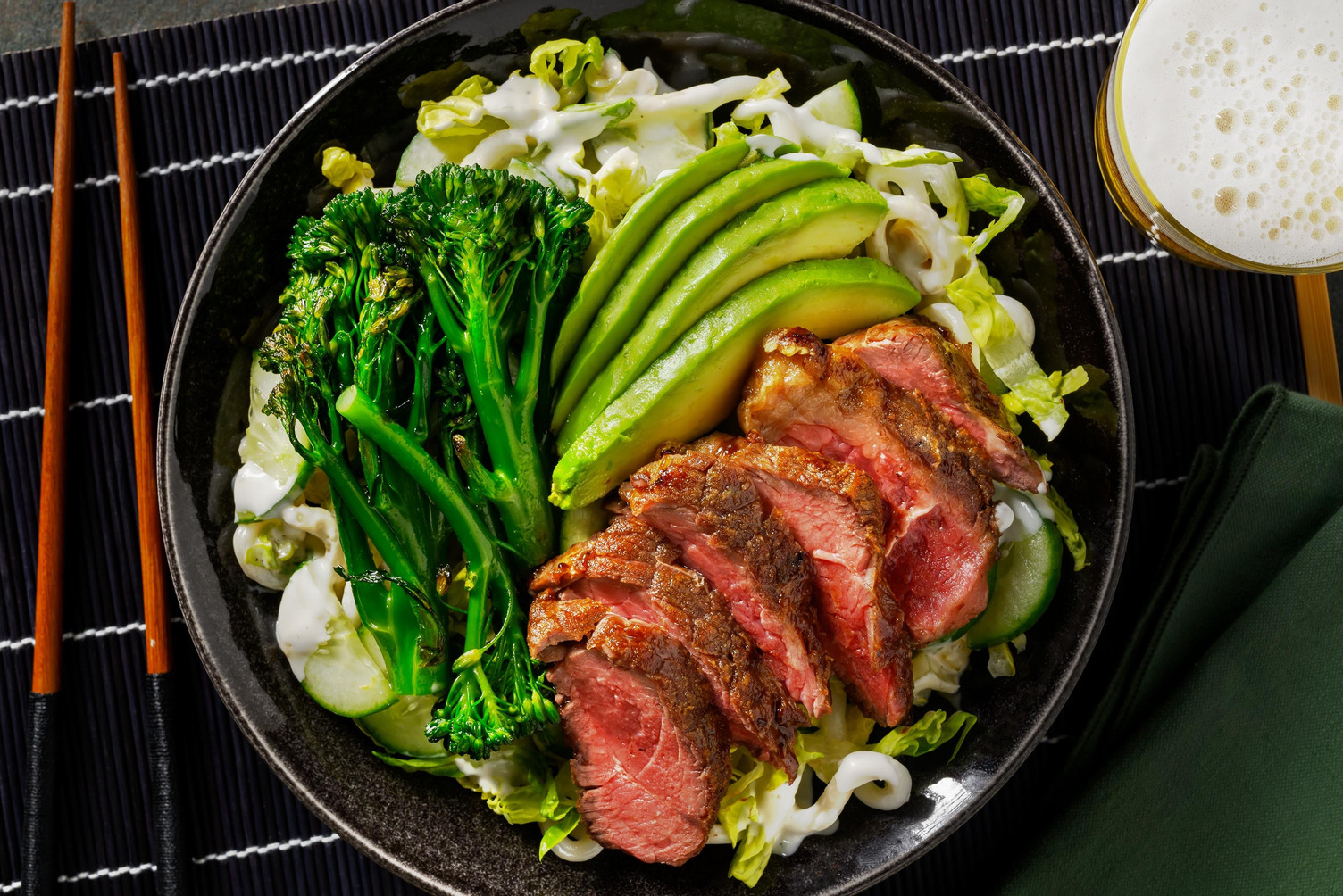 Hoisin-Bio-Hüftsteak mit Bimi