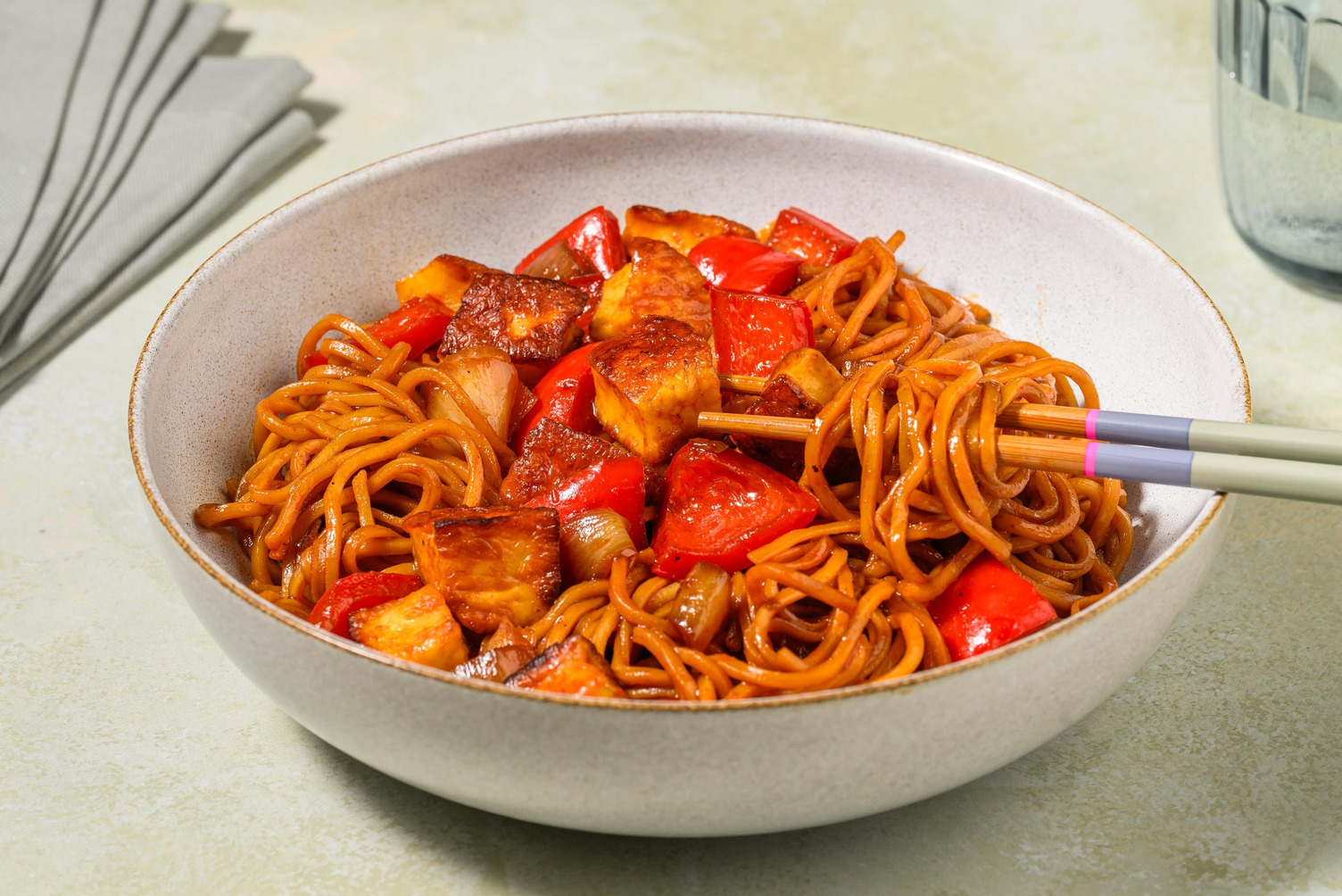Char Siu Paneer Noodle Stir-Fry
