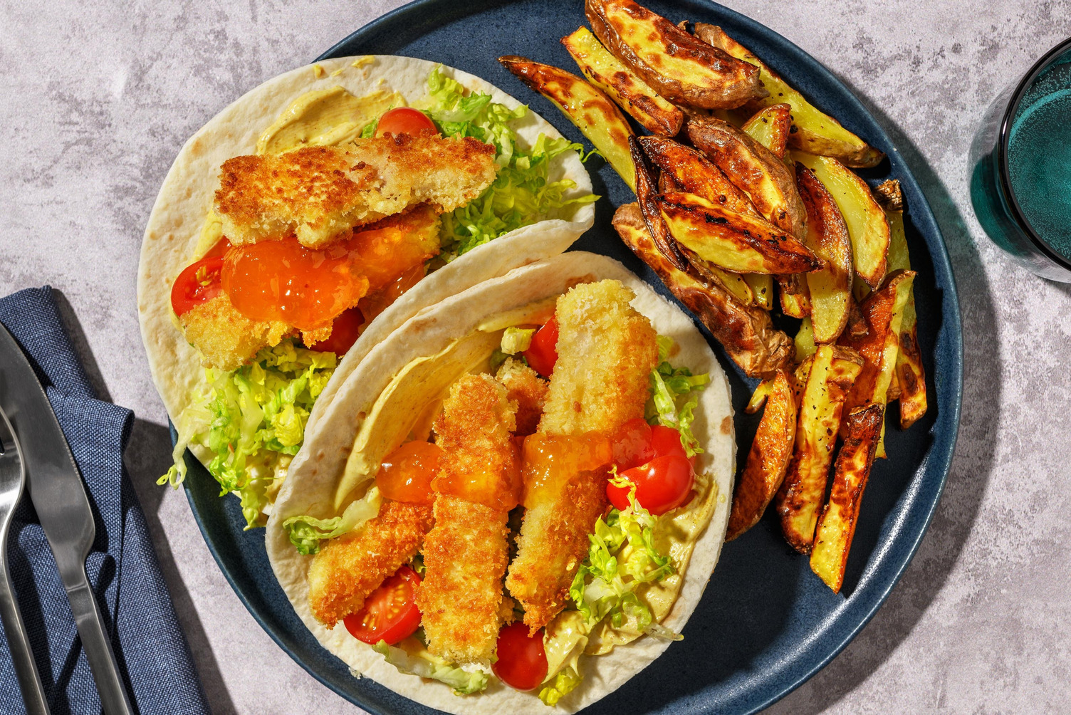 Fish Tacos and Chip Shop Style Curry Mayo
