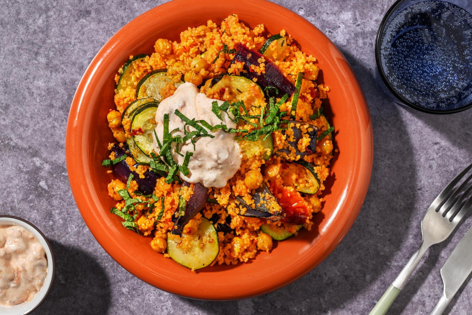 Spicy Roasted Veg, Chickpea and Couscous Salad 