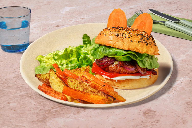 Hoppel hoppel: Bunny Burger aus Weiderinderhackfleisch