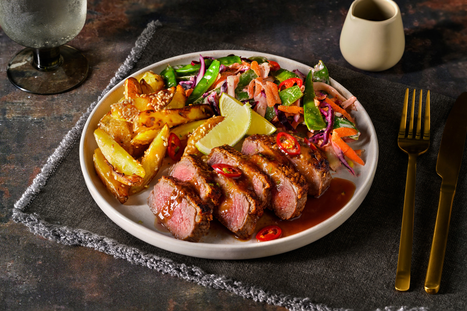 Honey and Soy Glazed 21 Day Aged Sirloin Steaks