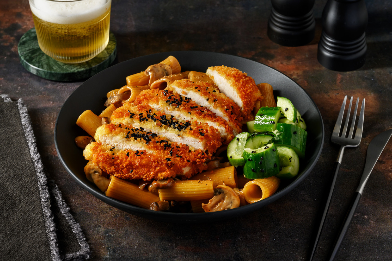 Crispy Sesame Chicken Schnitzel