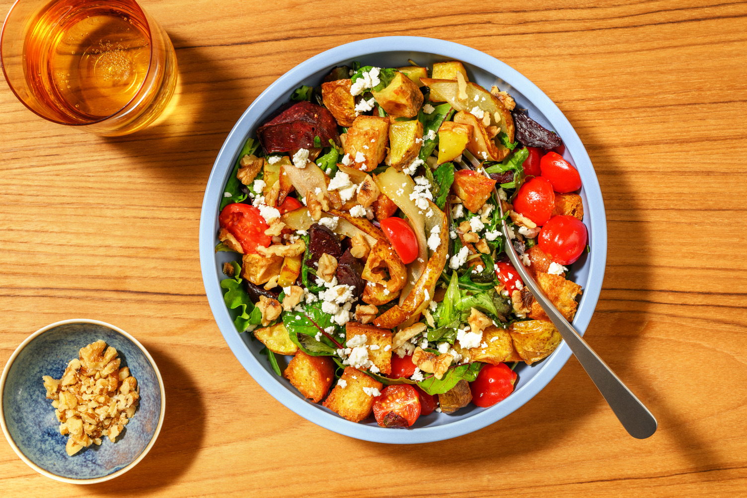 Focus sport : salade de poire & betterave rôties
