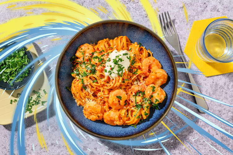 Snowcapped Double Prawn Linguine Inspired by Snover