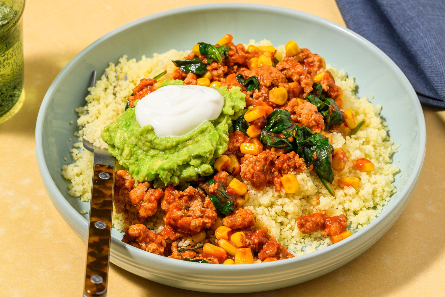 Super Quick Chipotle Beef Couscous Bowl