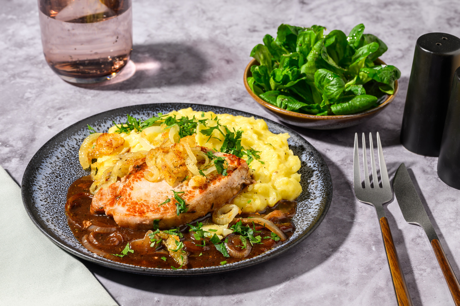 Zwiebelrostbraten vom Schwein