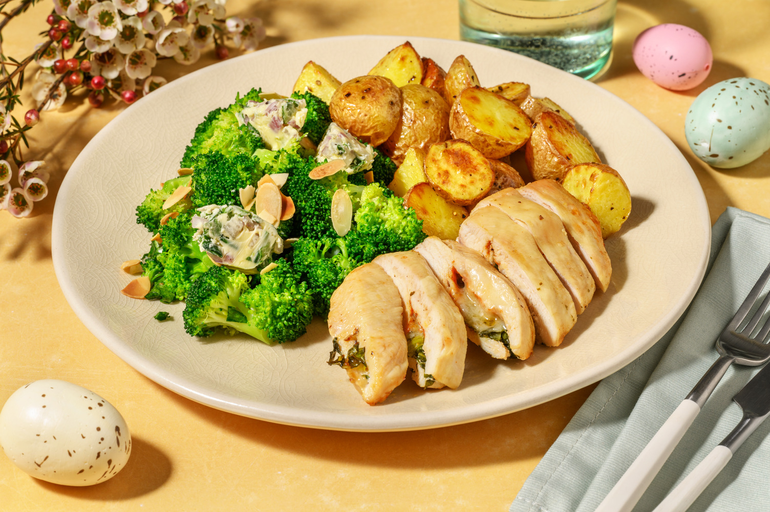 Bio-Hähnchenbrust mit würziger Bärlauch-Füllung