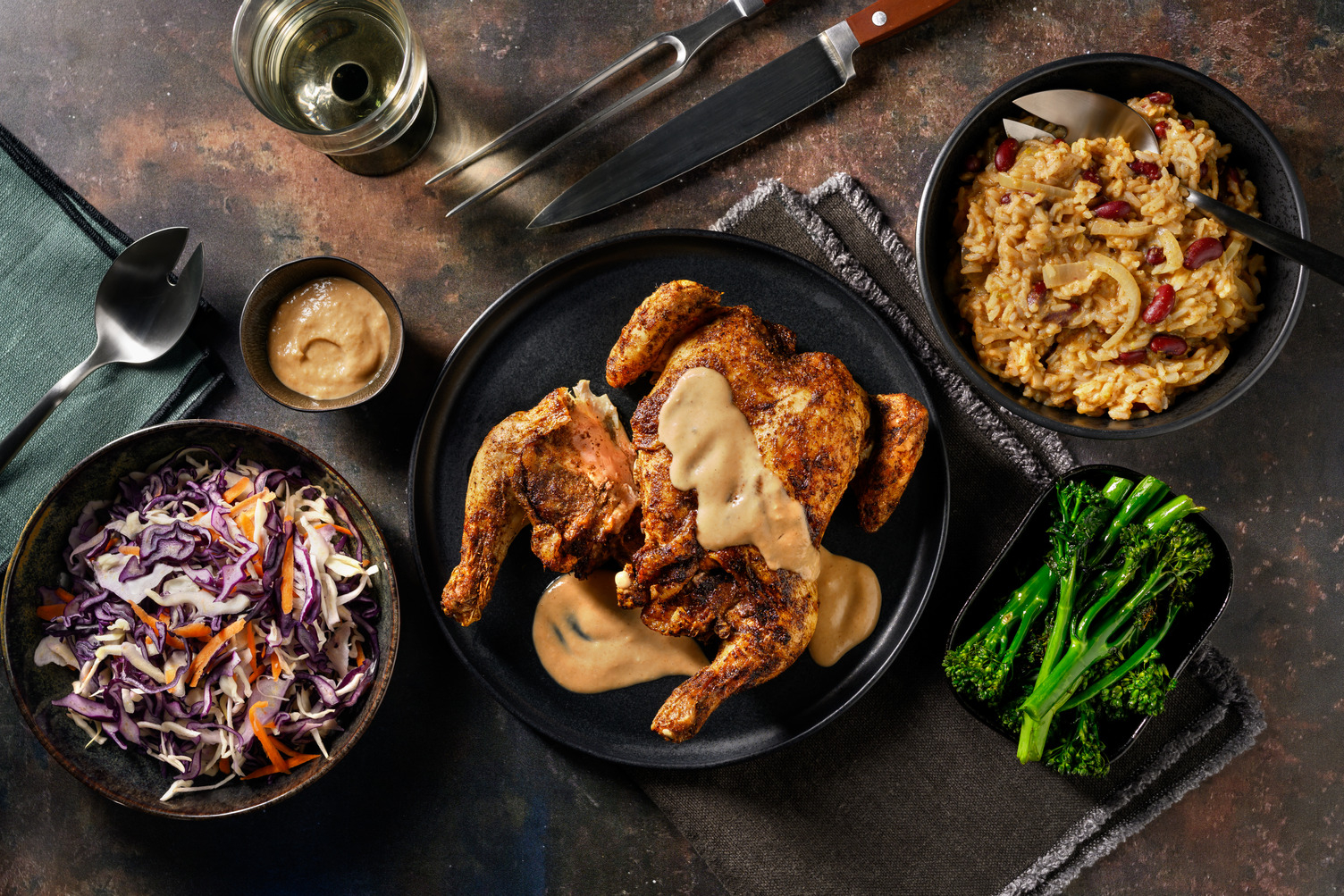 Jerk Style Chicken and Coconut Rice & Beans