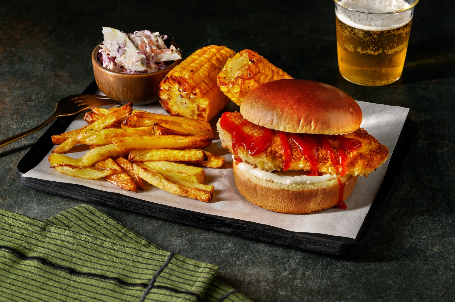 Buffalo Style Fried Chicken Burger