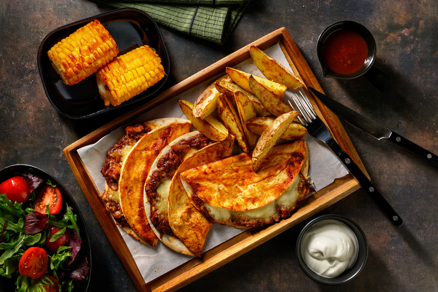 Birria Style Pulled Beef and Cheese Tacos
