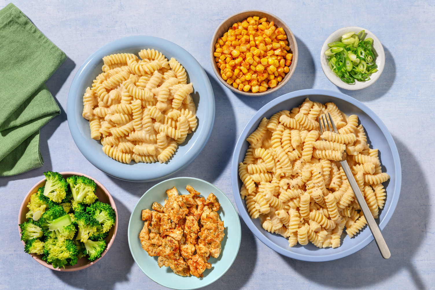 Say cheese! Fusillinudel-Bar mit Käsesoße & Hähnchen