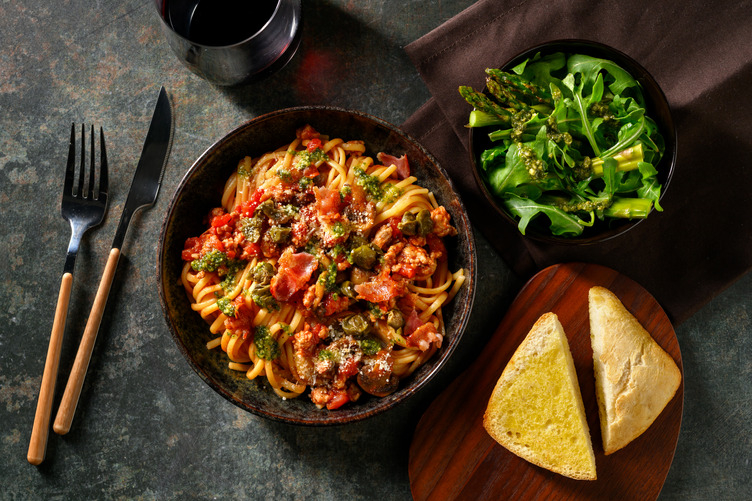 Ultimate Pork, Bacon and Mushroom Ragu Linguine