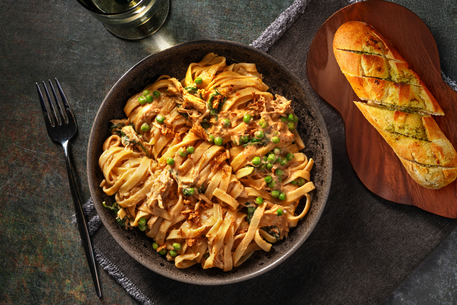 Smoky Creamy Chipotle Pulled Pork Tagliatelle