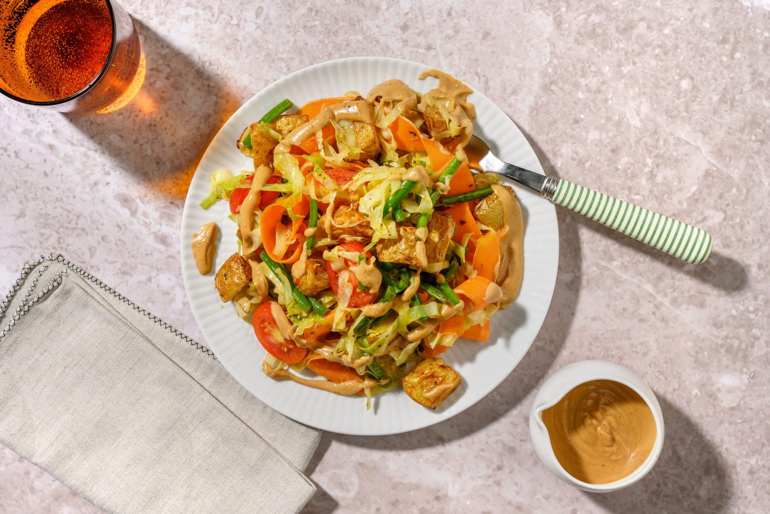Indonesian Gado Gado Inspired Prawn Salad