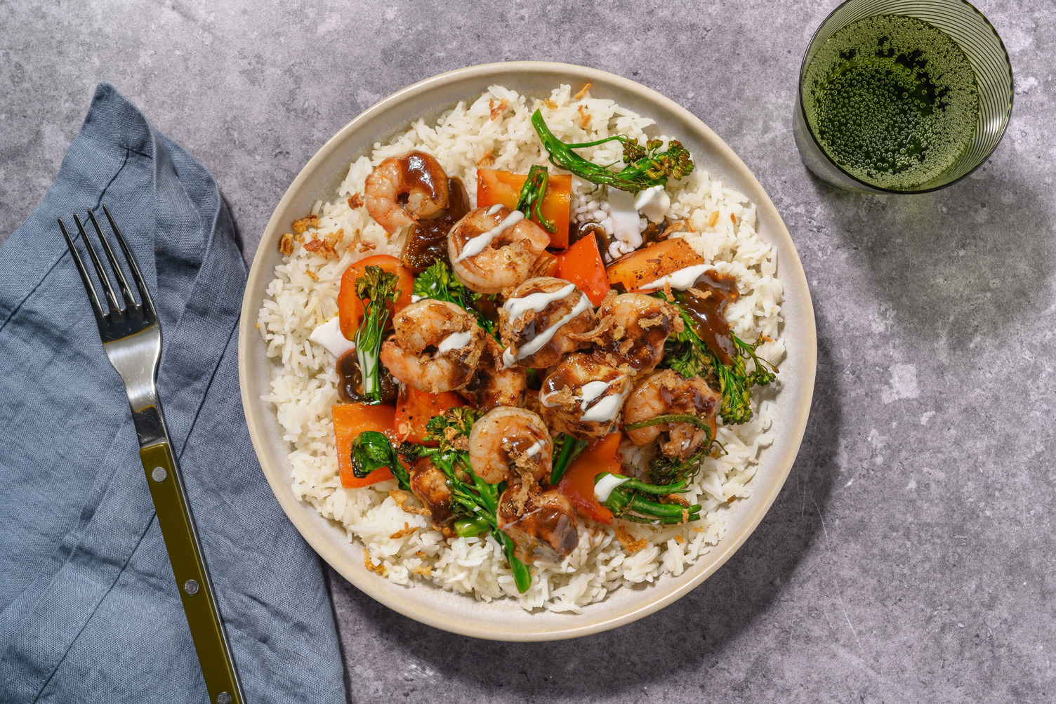 Indonesian Style Spiced Prawns in Sweet Hoisin Sauce