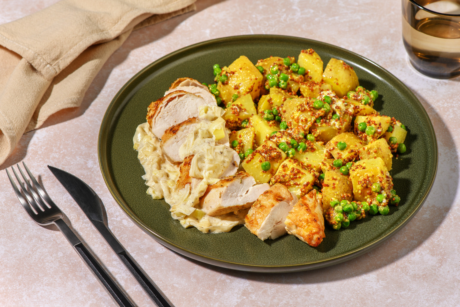 Baked Rosemary Chicken and White Wine & Leek Sauce