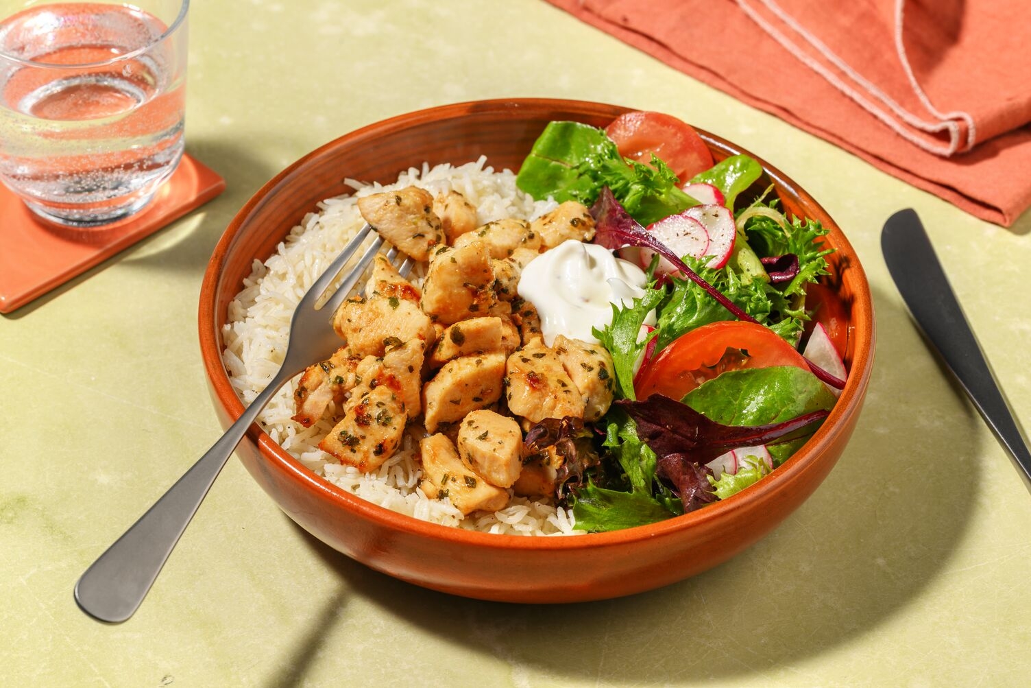 Herby Halloumi Bites & Fragrant Rice