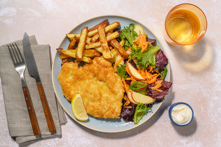 Golden Crumbed Chicken Cutlet & Potato Fries