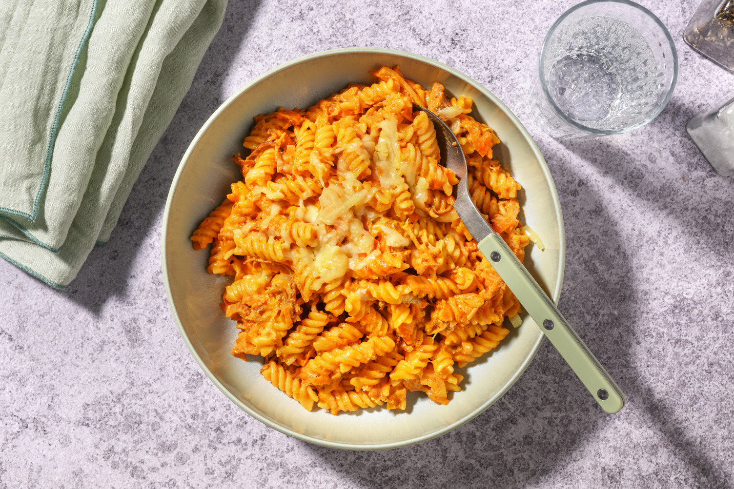 Creamy Tex-Mex Pulled Pork Pasta