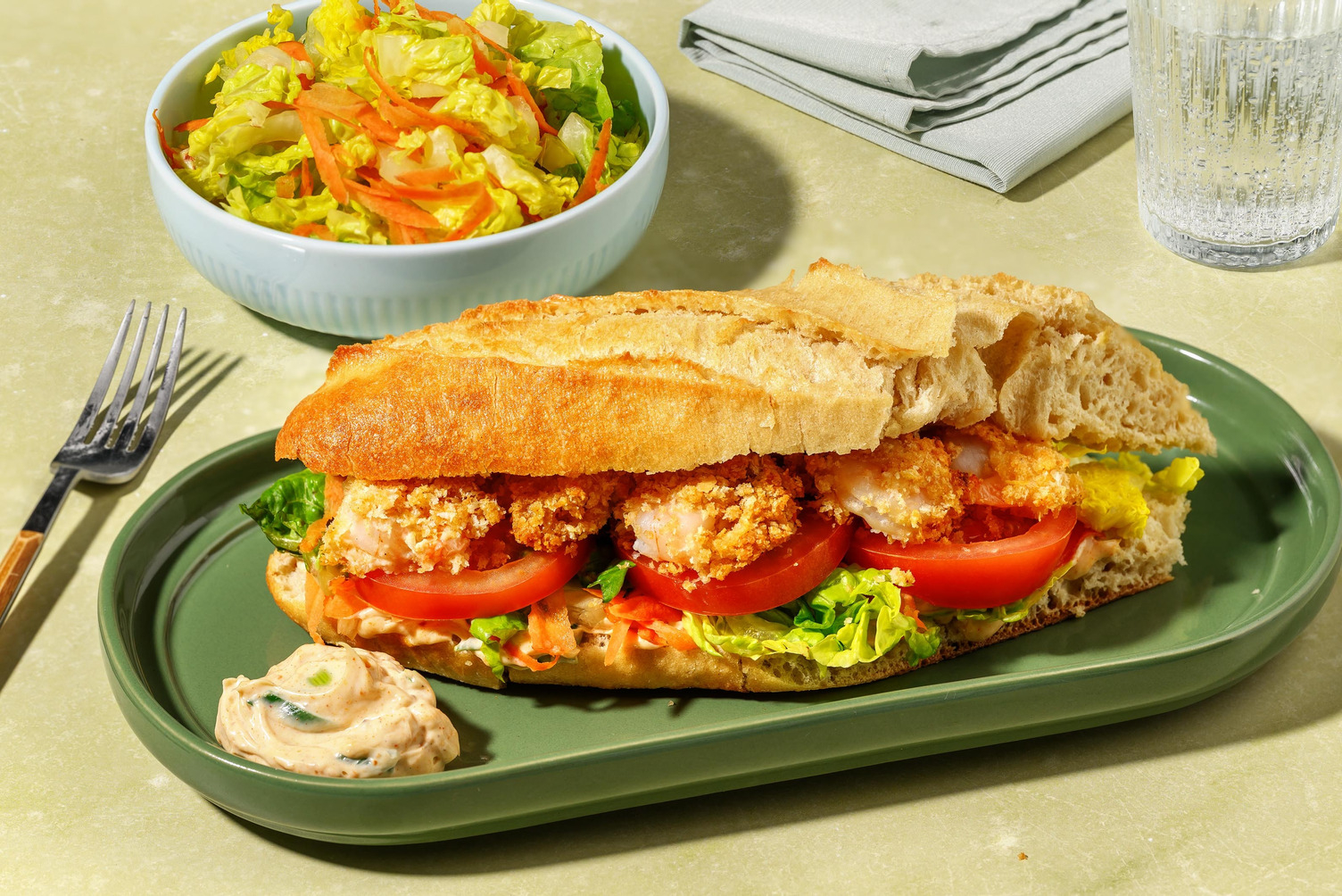 Po'-Boy: Sandwich mit crunchy Garnelen