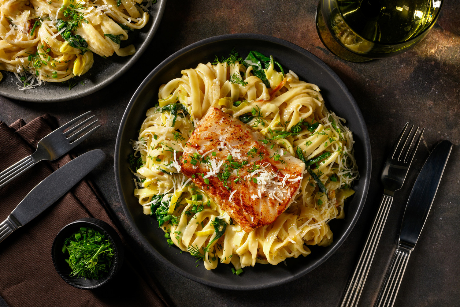 Cabillaud & tagliatelle fraîches