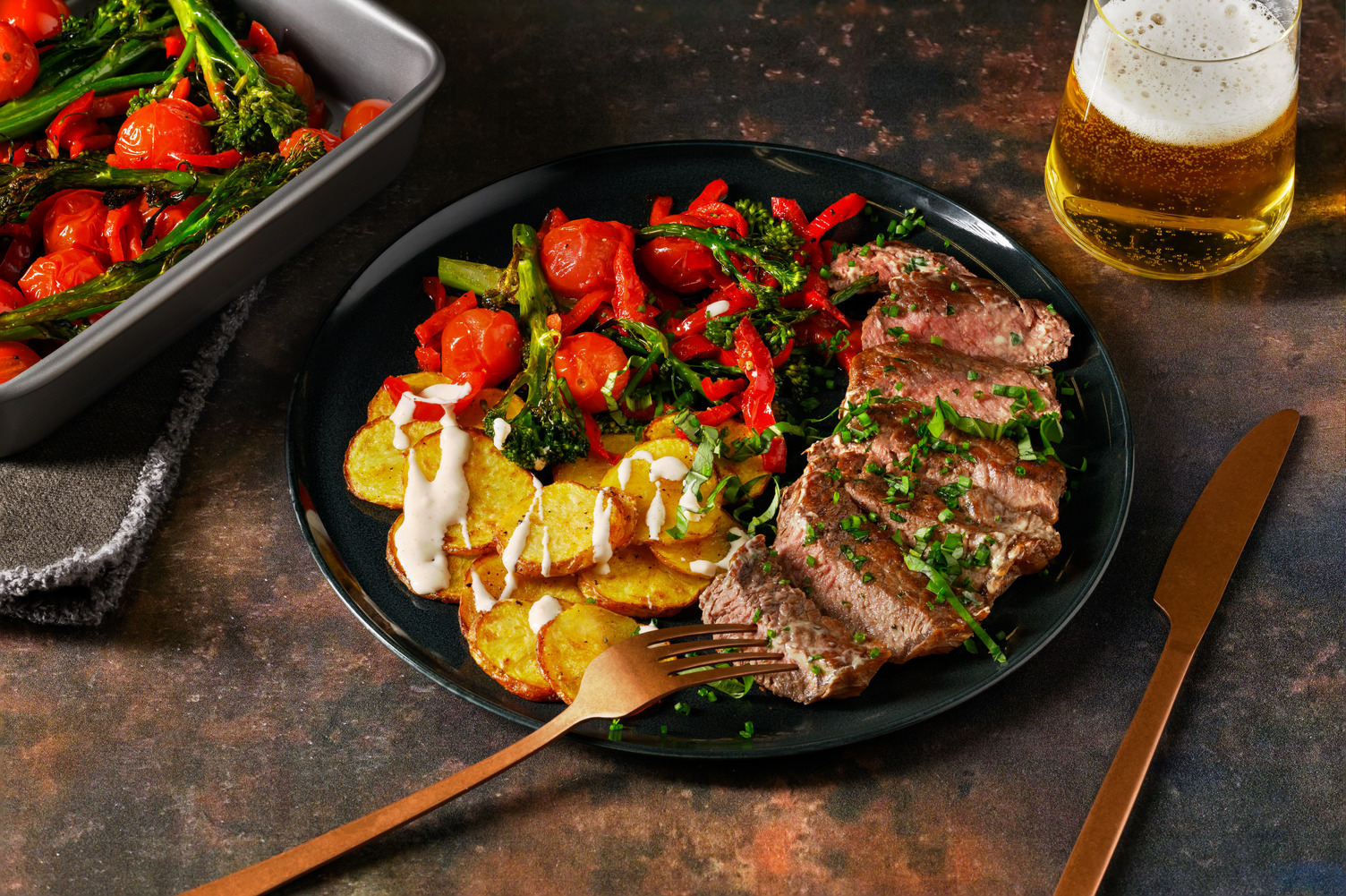 Steak met zelfgemaakte kruidenboter