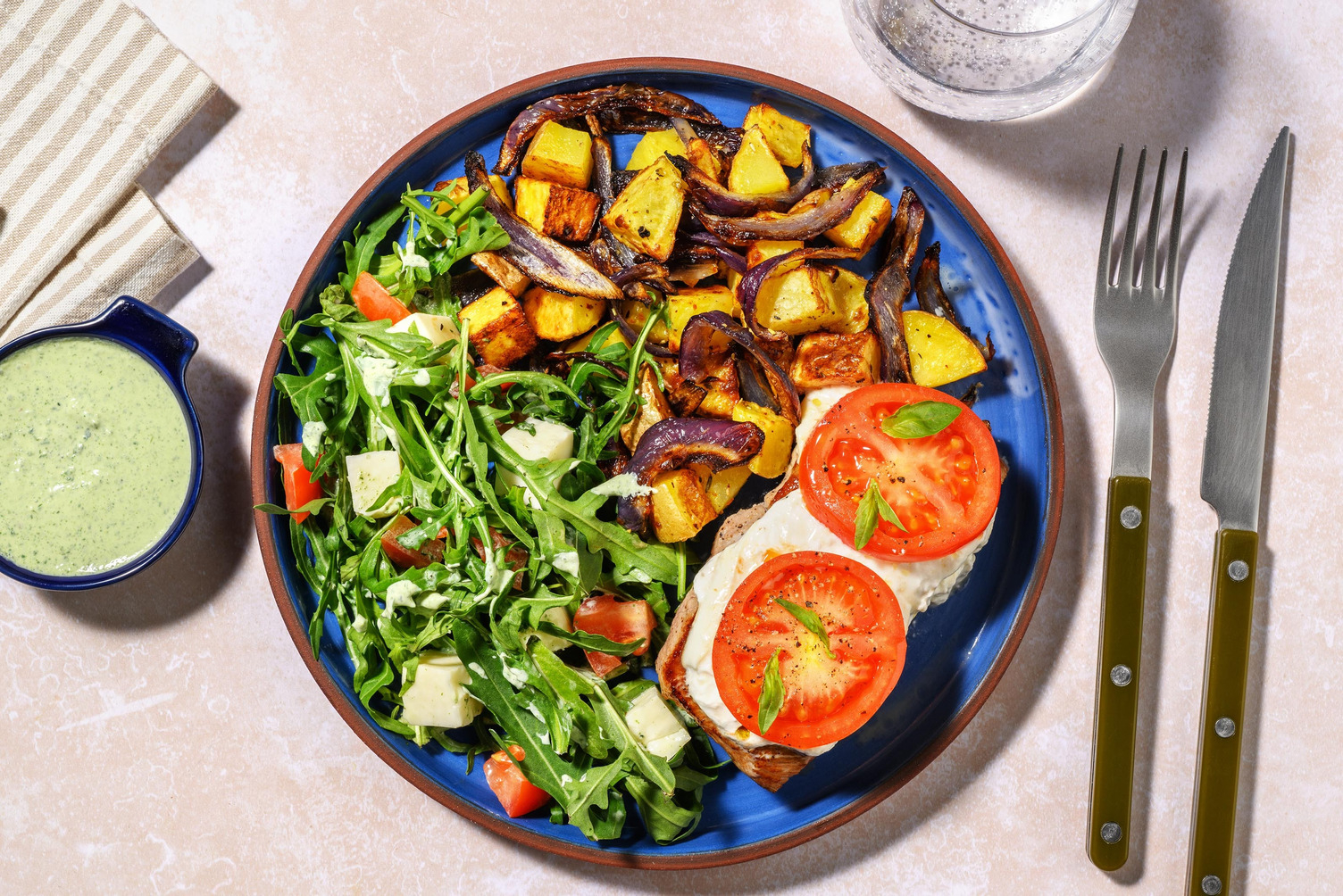 Maiale Caprese! Überbackenes Bio-Schweinefilet