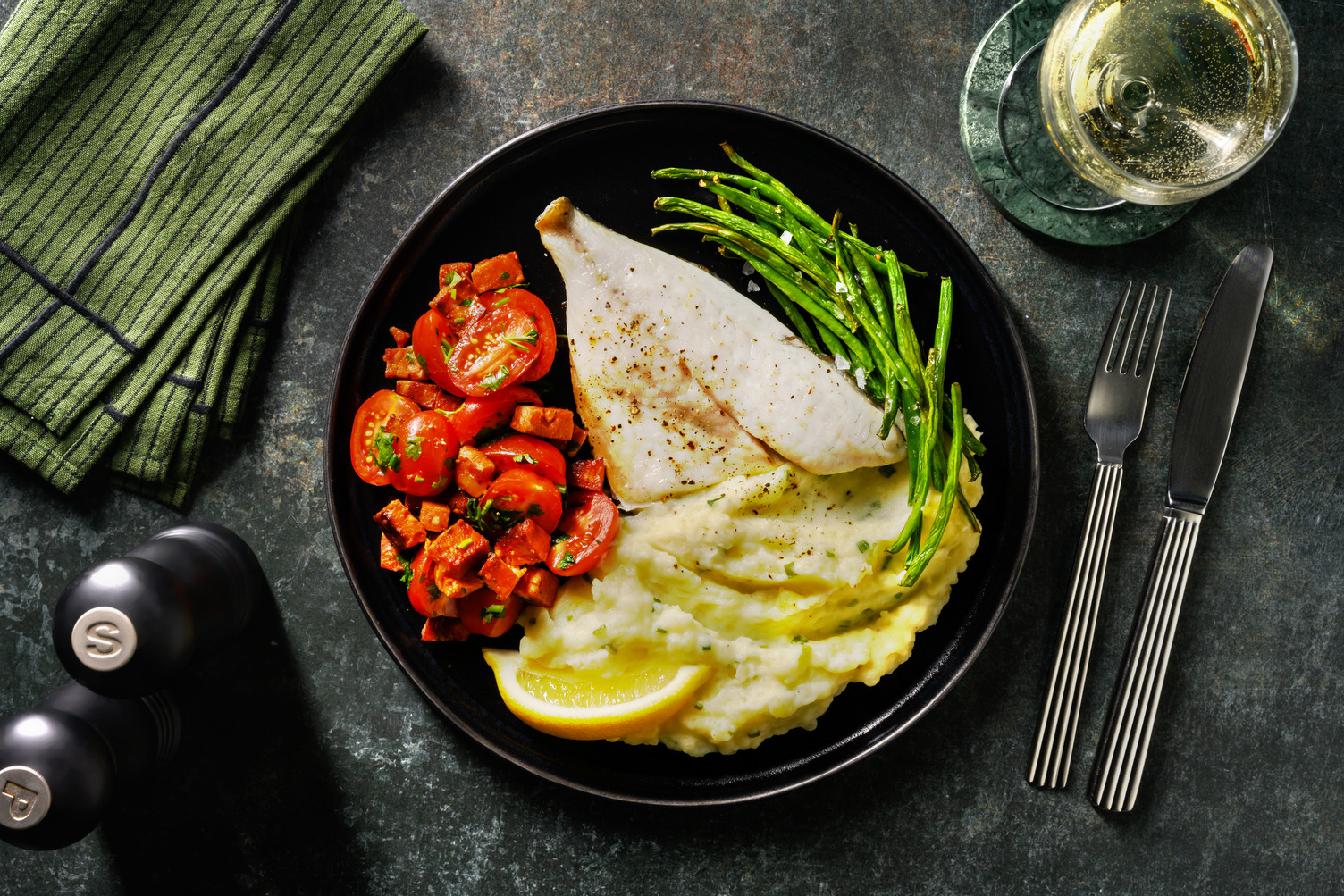 Sea Bream and Smoky Chorizo-Tomato Salsa