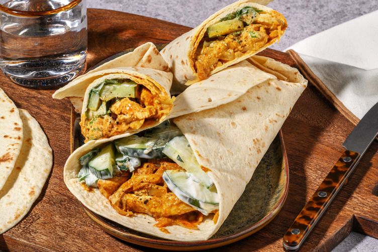 Bombay Korma Wrap mit Bio-Schweinefleisch