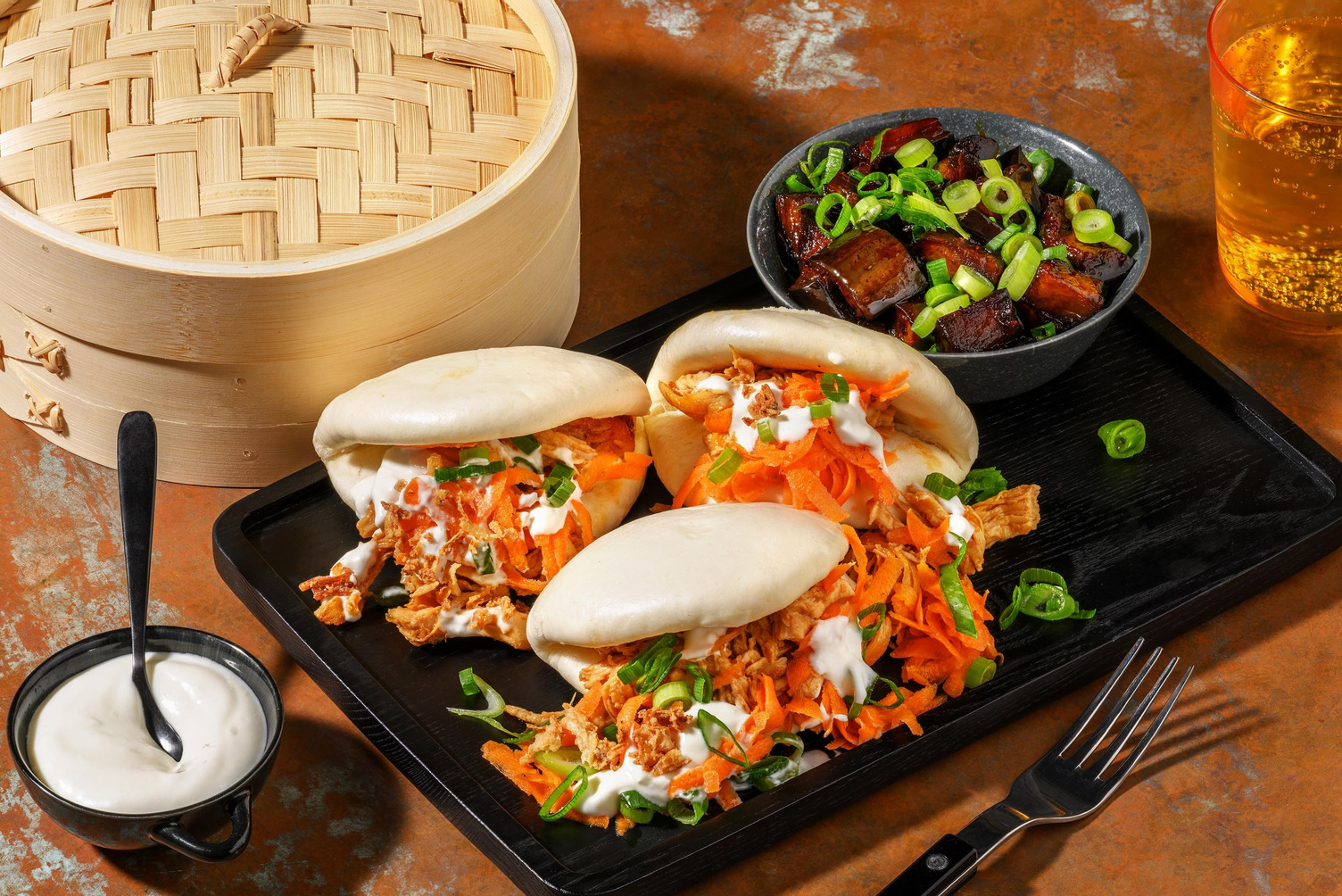Bao buns met bulgogi-kipfilet
