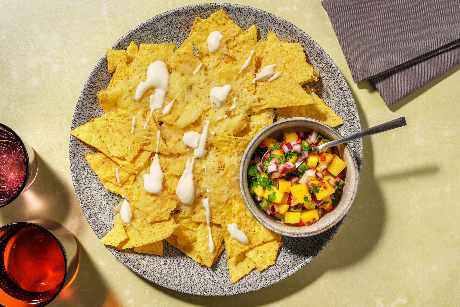 Nachos med spicy mangosalsa