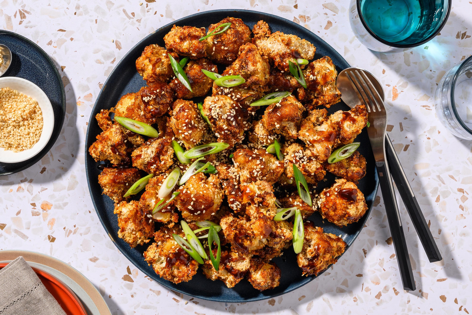 Sticky korean cauliflower 