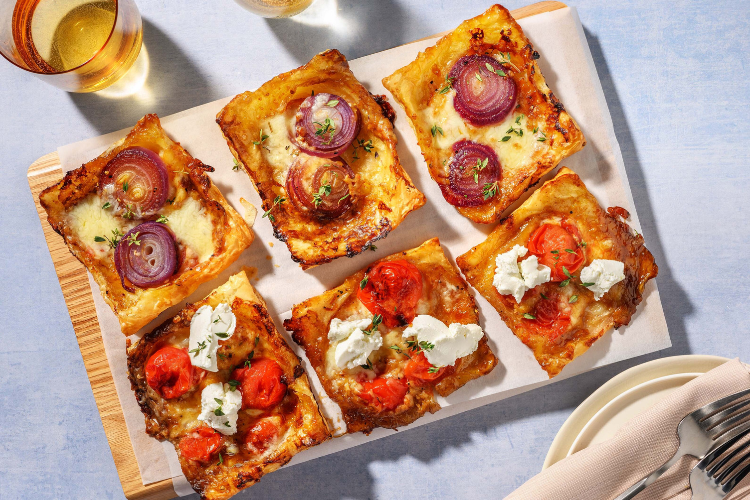 Mini puff pastry upside down tarts
