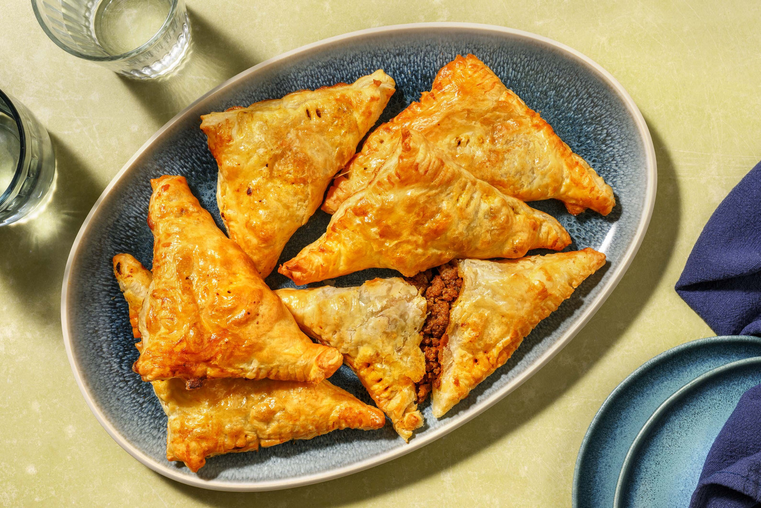 Indian style beef samosa
