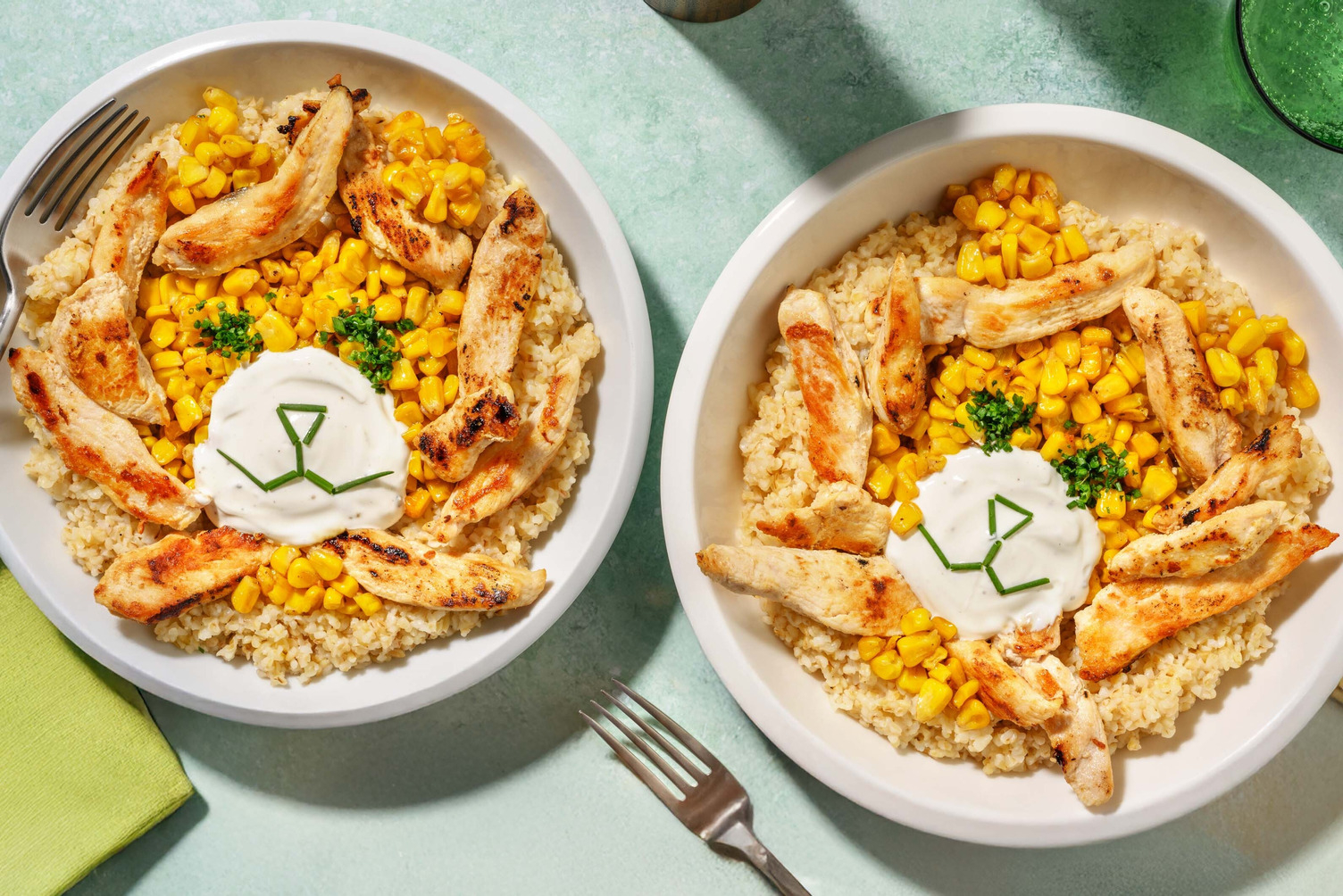 Lejonbowl på bulgur och kyckling