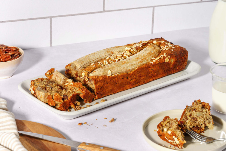 Hartig bananenbrood met zelfgemaakt havermeel