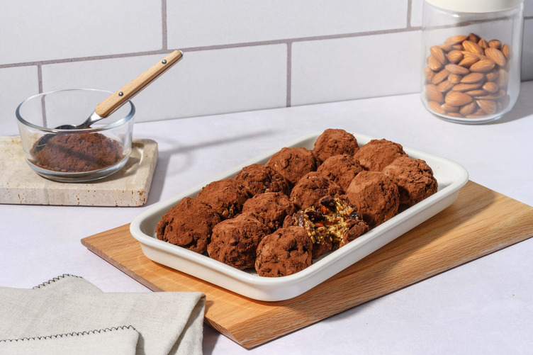 Energy bites met amandelen en cranberry's