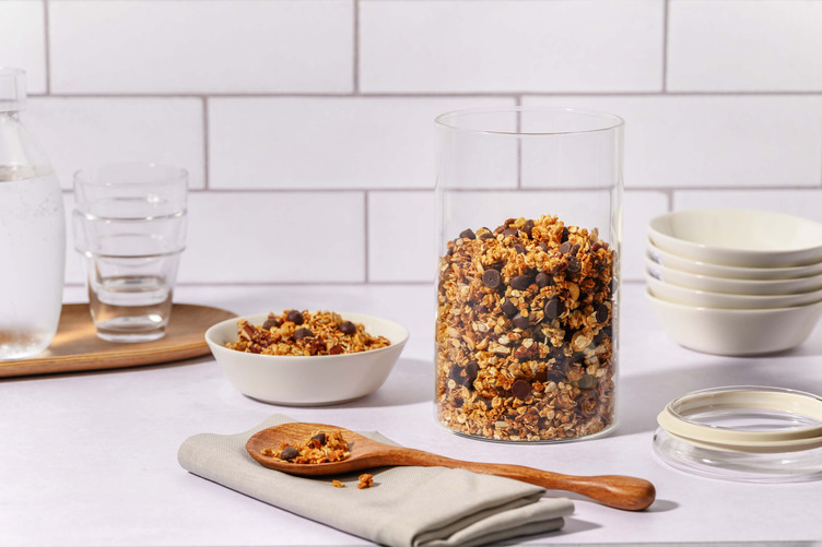 Granola maison aux beurre de cacahuètes et chocolat