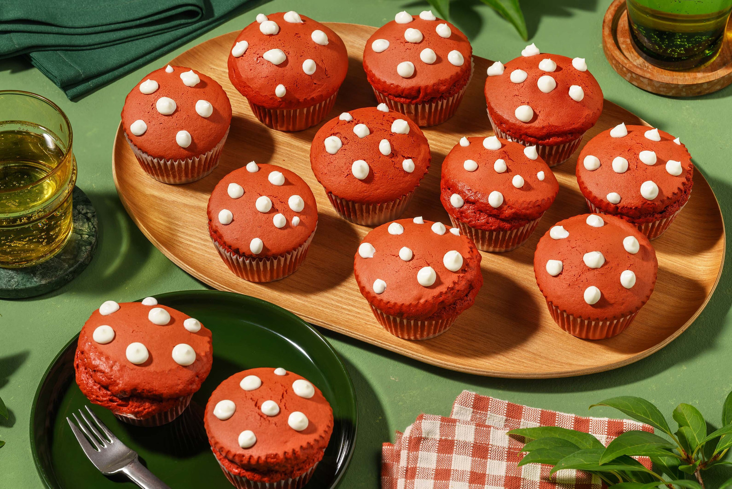 Paddenstoelen-cupcakes uit het Sprookjesbos