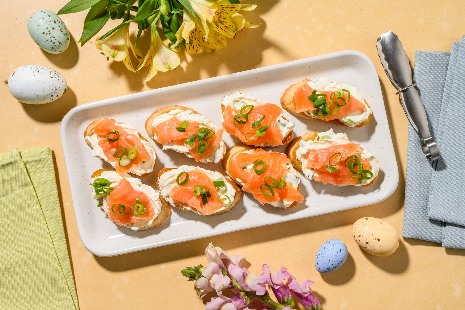 Easter Smoked Salmon Crostini